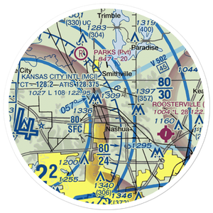 Dunham Private Airport (79MU) VFR Sectional Sticker (20 mile)