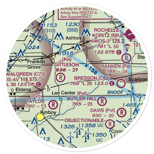 Miller Airport (79IL) VFR Sectional Sticker (20 mile)