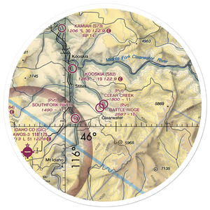 Kooskia (Clear Creek Int) Airport (79ID) VFR Sectional Sticker (30 mile)