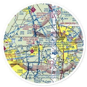 Midway Lake Airport (79FD) VFR Sectional Sticker (30 mile)