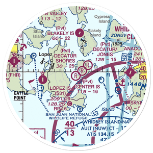 Center Island Airport (78WA) VFR Sectional Sticker (20 mile)