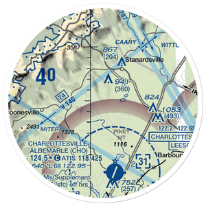 Hilldale Airport (78VA) VFR Sectional Sticker (20 mile)