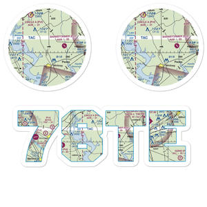 Rocking A Airport (78TE) VFR Sectional Sticker Pack