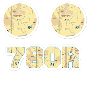 Crowley Ranch Airstrip (78OR) VFR Sectional Sticker Pack