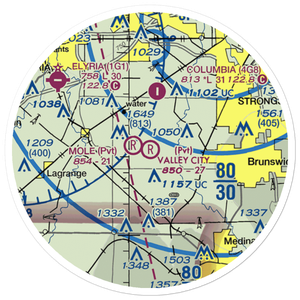 Valley City Flying Club Airport (78OH) VFR Sectional Sticker (20 mile)