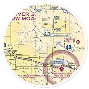 Folske Ranch Airport (78ND) VFR Sectional Sticker (30 mile)