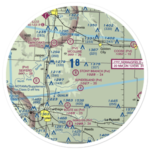 Stony Branch Airport (78MU) VFR Sectional Sticker (30 mile)