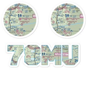 Stony Branch Airport (78MU) VFR Sectional Sticker Pack