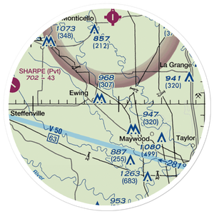 Staggs Airport (78MO) VFR Sectional Sticker (20 mile)