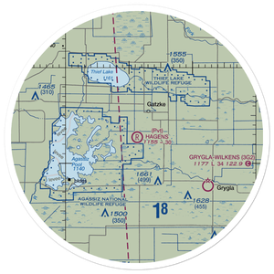 Hagens Private Airport (78MN) VFR Sectional Sticker (30 mile)