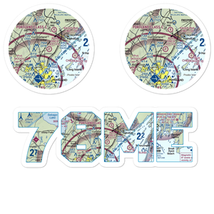 Eric's Field Airport (78ME) VFR Sectional Sticker Pack