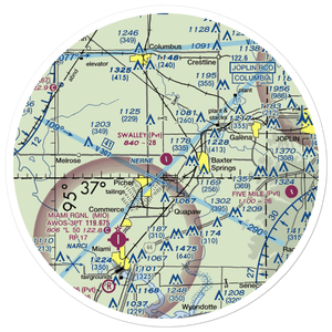Walter A Swalley Airpark (78KS) VFR Sectional Sticker (30 mile)