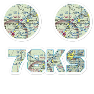 Walter A Swalley Airpark (78KS) VFR Sectional Sticker Pack