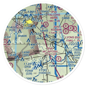 C&R Farm Airport (78GA) VFR Sectional Sticker (20 mile)