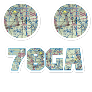 C&R Farm Airport (78GA) VFR Sectional Sticker Pack