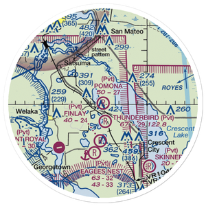 Pomona Landing Airport (78FL) VFR Sectional Sticker (20 mile)