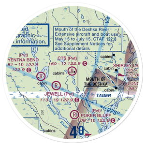 C.T.S. Airport (78AK) VFR Sectional Sticker (20 mile)