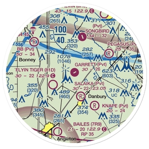 Garrett Ranch Airport (77XS) VFR Sectional Sticker (20 mile)