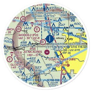 Woods Airport (77TX) VFR Sectional Sticker (20 mile)