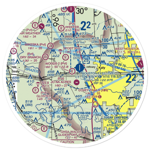 Woods Airport (77TX) VFR Sectional Sticker (30 mile)