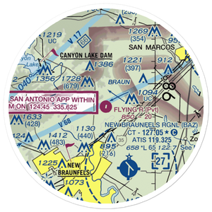 Flying R Ranch Airport (77TS) VFR Sectional Sticker (20 mile)