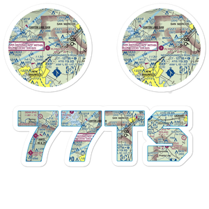 Flying R Ranch Airport (77TS) VFR Sectional Sticker Pack