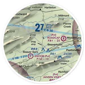 Gilfert Airport (77PN) VFR Sectional Sticker (20 mile)