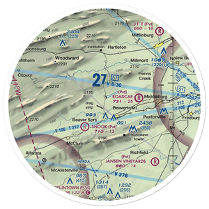 Gilfert Airport (77PN) VFR Sectional Sticker (30 mile)