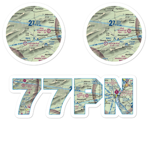 Gilfert Airport (77PN) VFR Sectional Sticker Pack