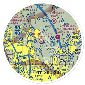 Nardo Airport (77PA) VFR Sectional Sticker (20 mile)