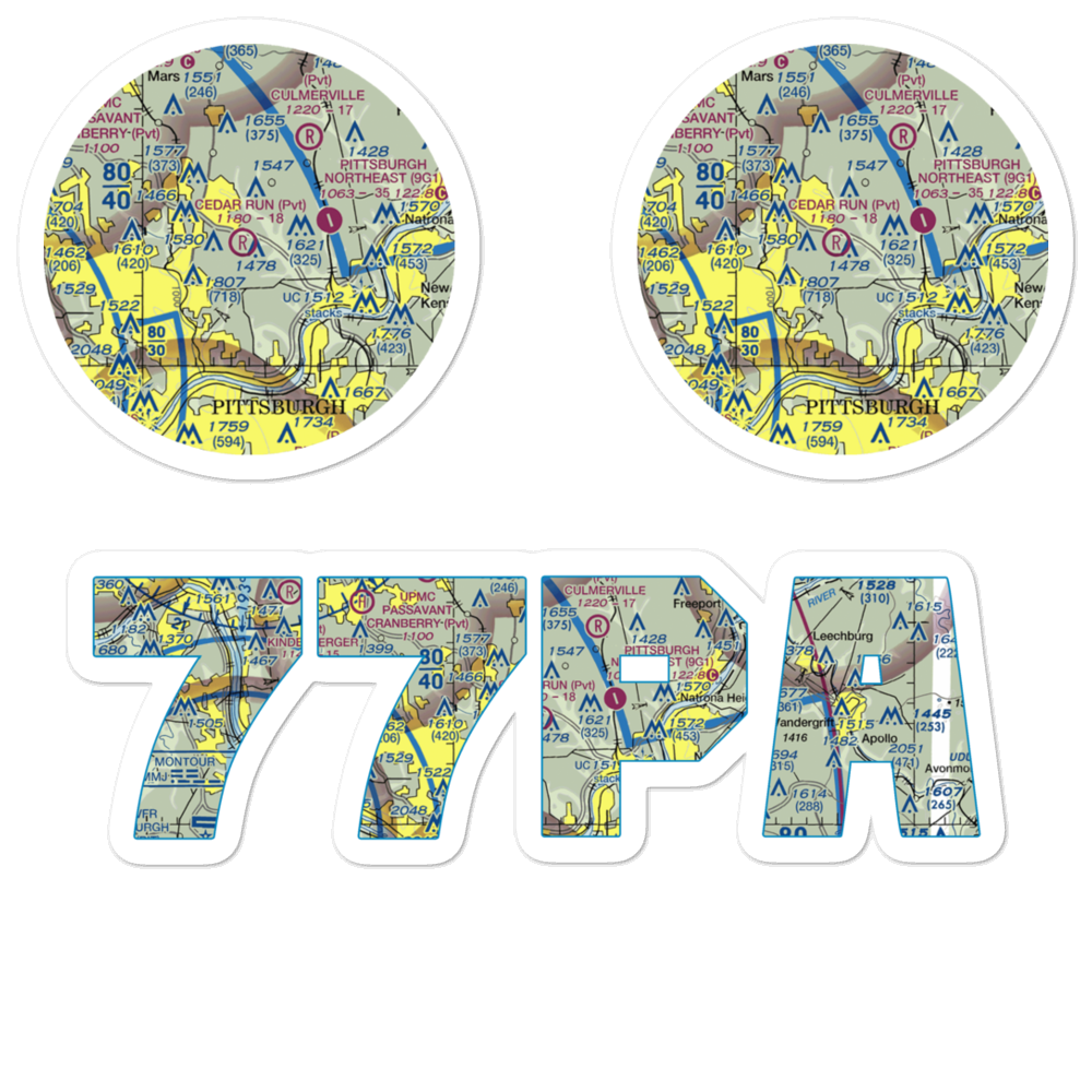 Nardo Airport (77PA) VFR Sectional Sticker Pack 