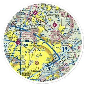 Collins-Flege Airpark (77OH) VFR Sectional Sticker (30 mile)
