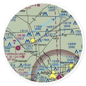 Springhill Airport (77MO) VFR Sectional Sticker (20 mile)