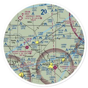 Springhill Airport (77MO) VFR Sectional Sticker (30 mile)