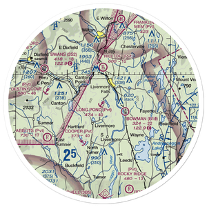 Long Pond Seaplane Base (77ME) VFR Sectional Sticker (30 mile)