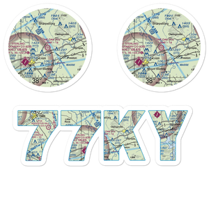 One Oak Airport (77KY) VFR Sectional Sticker Pack
