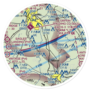 Toland Airport (77GA) VFR Sectional Sticker (20 mile)