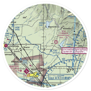 Daulton Airport (77CA) VFR Sectional Sticker (30 mile)