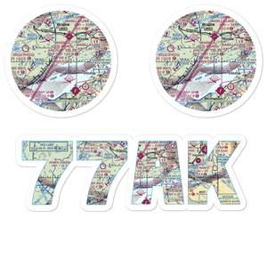 Tidewater Bluffs Airport (77AK) VFR Sectional Sticker Pack