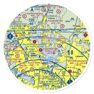 Spanish Oaks Airport (76TX) VFR Sectional Sticker (30 mile)