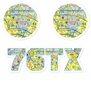 Spanish Oaks Airport (76TX) VFR Sectional Sticker Pack