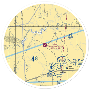 Canadian River Ranch Airport (46XS) VFR Sectional Sticker (30 mile)