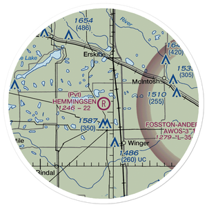 Hemmingsen Private Airport (76MN) VFR Sectional Sticker (20 mile)
