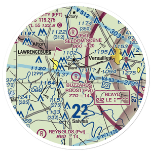 Buzzard's Roost Airport (76KY) VFR Sectional Sticker (20 mile)