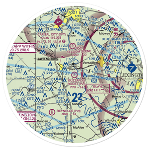 Buzzard's Roost Airport (76KY) VFR Sectional Sticker (30 mile)