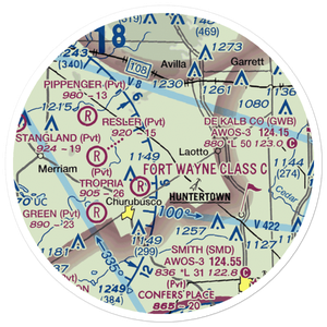 Ries Airport (76II) VFR Sectional Sticker (20 mile)