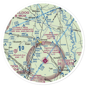 Landings East Sylvania Airport (76GA) VFR Sectional Sticker (30 mile)