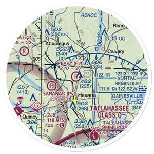 Peavy Farms Airport (76FD) VFR Sectional Sticker (20 mile)