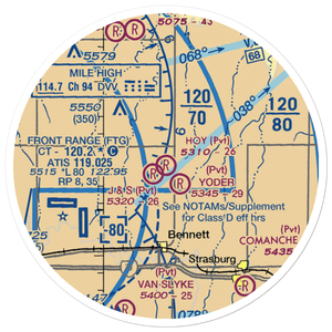 Hoy Airstrip (76CO) VFR Sectional Sticker (20 mile)