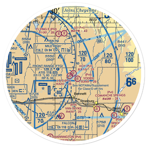 Hoy Airstrip (76CO) VFR Sectional Sticker (30 mile)